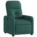 Fauteuil inclinable électrique Vert foncé Tissu