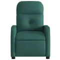 Fauteuil inclinable électrique Vert foncé Tissu