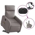 Fauteuil inclinable de massage Taupe Tissu