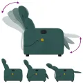 Fauteuil de massage inclinable Vert foncé Tissu