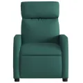 Fauteuil de massage inclinable Vert foncé Tissu