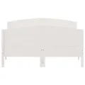 Cadre de lit et tête de lit blanc 140x190 cm bois de pin massif