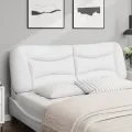 Coussin de tête de lit blanc 160 cm similicuir
