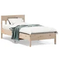 Cadre de lit avec tête de lit 90x190 cm bois de pin massif