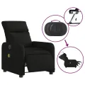 Fauteuil de massage inclinable électrique Noir Tissu