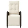 Chaises inclinables de jardin lot de 2 avec repose-pied rotin