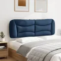 Coussin de tête de lit bleu 160 cm tissu