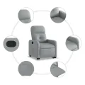 Fauteuil inclinable Gris clair Tissu