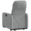 Fauteuil inclinable électrique gris clair tissu