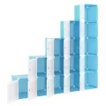 Armoire de rangement pour enfants avec 15 cubes Bleu PP