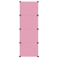 Armoire de rangement pour enfants avec 12 cubes Rose PP