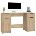 Bureau avec armoire latérale Chêne sonoma Bois d'ingénierie