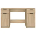 Bureau avec armoire latérale Chêne sonoma Bois d'ingénierie