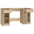 Bureau avec armoire latérale Chêne sonoma Bois d'ingénierie