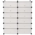 Armoire à chaussures avec 12 compartiments Blanc