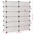 Armoire à chaussures avec 12 compartiments Blanc