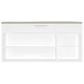 Banc à chaussures coussin Blanc brillant 104x30x49 cm Aggloméré