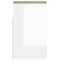 Banc à chaussures coussin Blanc brillant 104x30x49 cm Aggloméré