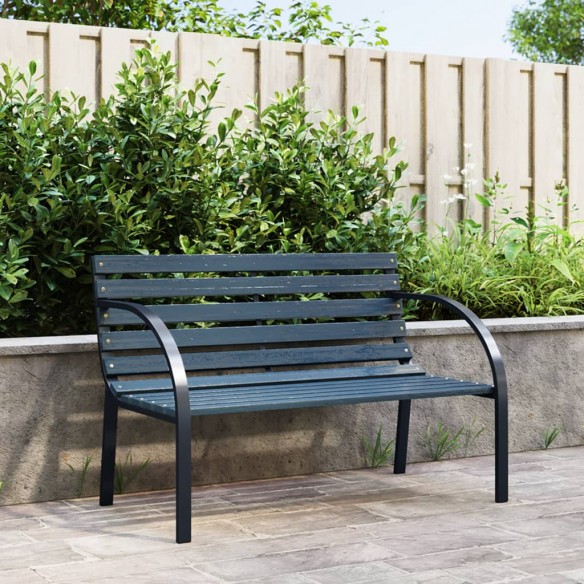 Banc de jardin 120 cm Gris Bois