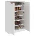Armoire à chaussures Blanc 59x35x100 cm Bois d'ingénierie