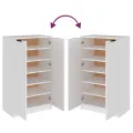 Armoire à chaussures Blanc 59x35x100 cm Bois d'ingénierie
