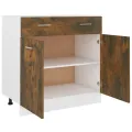 Armoire de plancher à tiroir Chêne fumé 80x46x81,5 cm