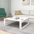 Table basse Blanc 100x100x35 cm Aggloméré