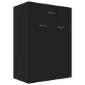 Armoire à chaussures Noir 60x35x84 cm Aggloméré