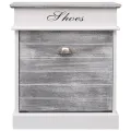 Armoire à chaussures Gris 50 x 28 x 58 cm Bois de Paulownia