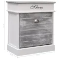 Armoire à chaussures Gris 50 x 28 x 58 cm Bois de Paulownia
