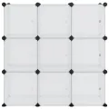 Cubes de rangement 9 pcs avec portes Transparent PP