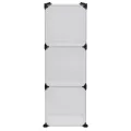 Cubes de rangement 9 pcs avec portes Transparent PP