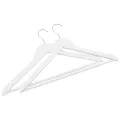 Cintres antidérapants 100 pcs Blanc Bois dur