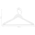Cintres antidérapants 100 pcs Blanc Bois dur