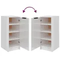Armoire à chaussure Blanc brillant 30x35x70cm Bois d'ingénierie