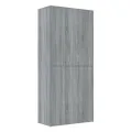 Armoire à chaussures Sonoma gris 80x39x178 cm Bois d'ingénierie