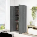 Armoire à chaussures Sonoma gris 80x39x178 cm Bois d'ingénierie