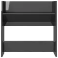 Armoires à chaussures murales 2 pcs Gris brillant 60x18x60 cm