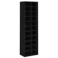 Armoire à chaussures noir 54 x 34 x 183 cm bois d'ingénierie