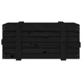 Boîte de rangement Noir 91x40,5x42 cm Bois massif de pin