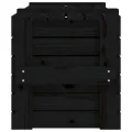 Boîte de rangement Noir 91x40,5x42 cm Bois massif de pin
