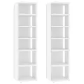 Armoires à chaussures 2 pcs Blanc 27,5x27x102cm bois ingénierie