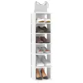 Armoires à chaussures 2 pcs Blanc 27,5x27x102cm bois ingénierie