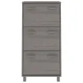 Armoire à chaussures HAMAR Gris clair 59,5x35x117 cm Pin massif