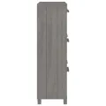 Armoire à chaussures HAMAR Gris clair 59,5x35x117 cm Pin massif