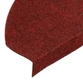 Tapis d'escalier autocollants 15 pcs 65x22,5x3,5 cm Rouge