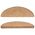 Tapis d'escalier 15 pcs beige 56x17x3 cm