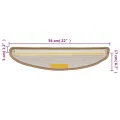Tapis d'escalier 15 pcs beige 56x17x3 cm