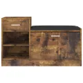 Banc à chaussures Chêne fumé 94,5x31x57 cm Aggloméré