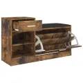 Banc à chaussures Chêne fumé 94,5x31x57 cm Aggloméré